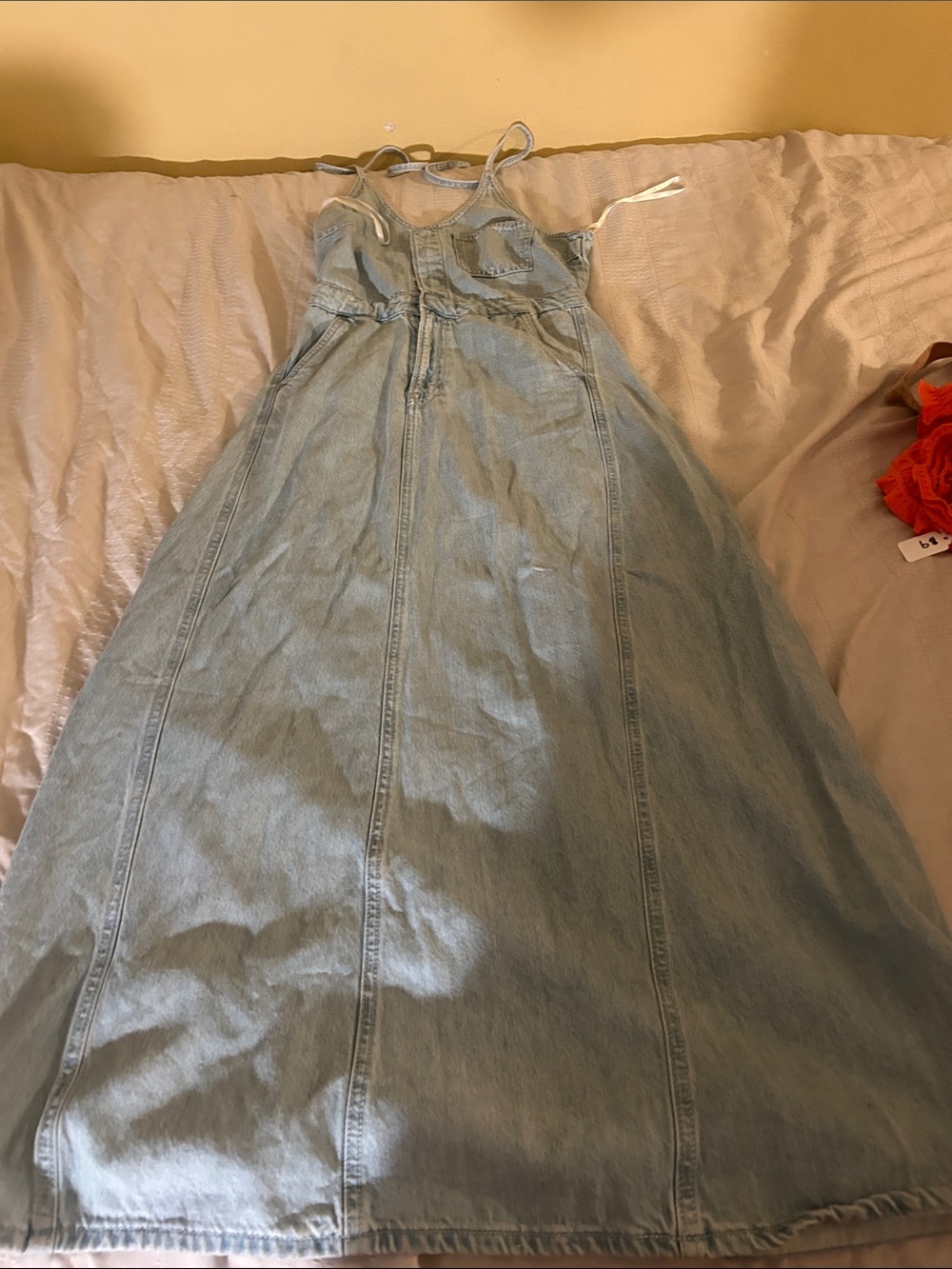 Universal Thread Light Blue Denim Maxi Dress